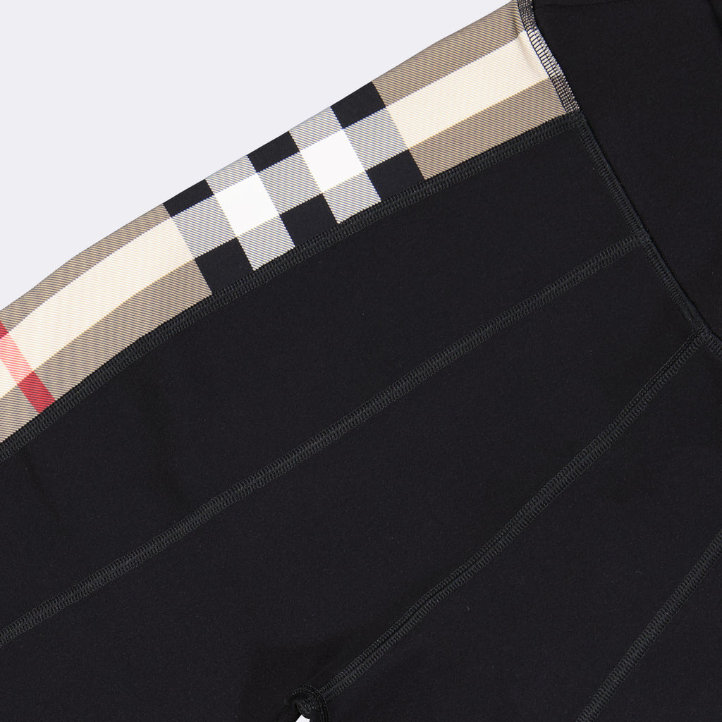 Pantalons Legging à carreaux Burberry Noir Femme