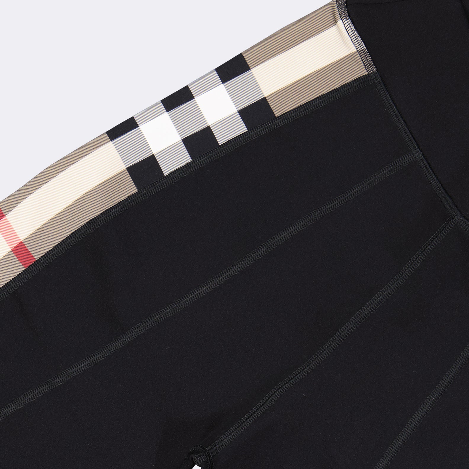 Pantalons Legging à carreaux Burberry Noir Femme