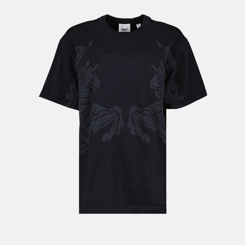 T-shirt T-shirt Horses Burberry Nero Femme