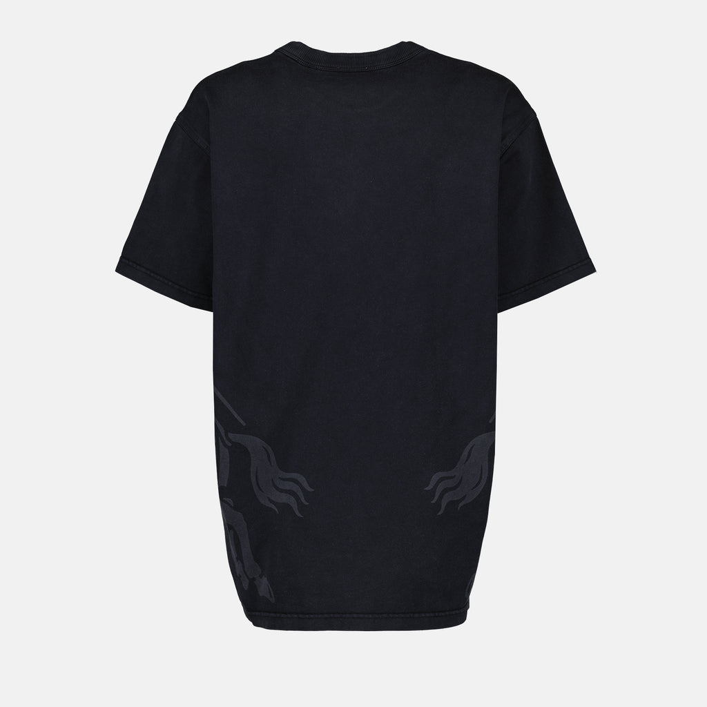 T-shirt T-shirt Horses Burberry Nero Femme