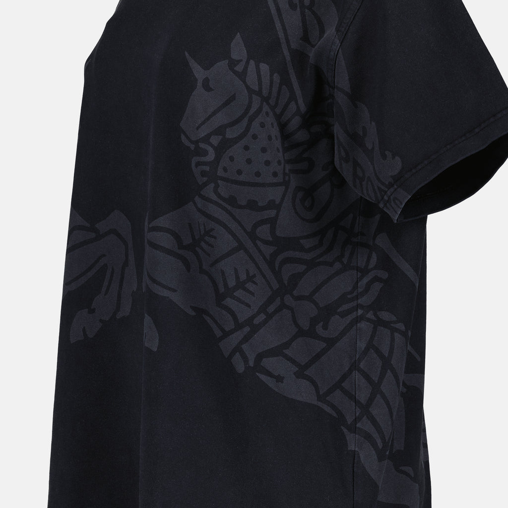 T-shirt T-shirt Horses Burberry Nero Femme
