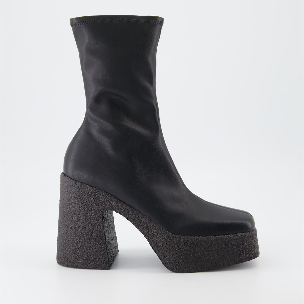 Bottes Bottines à plateformes Stella McCartney Noir Femme