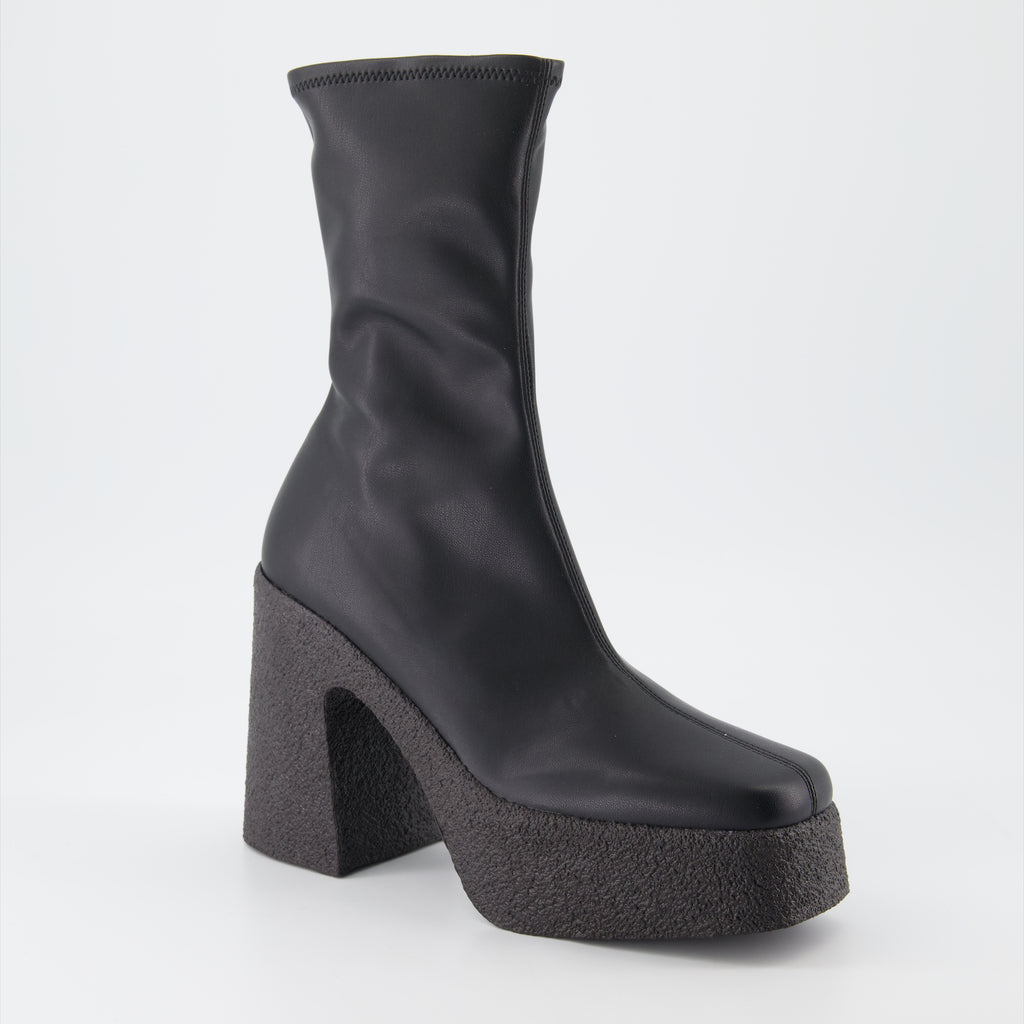Bottes Bottines à plateformes Stella McCartney Noir Femme