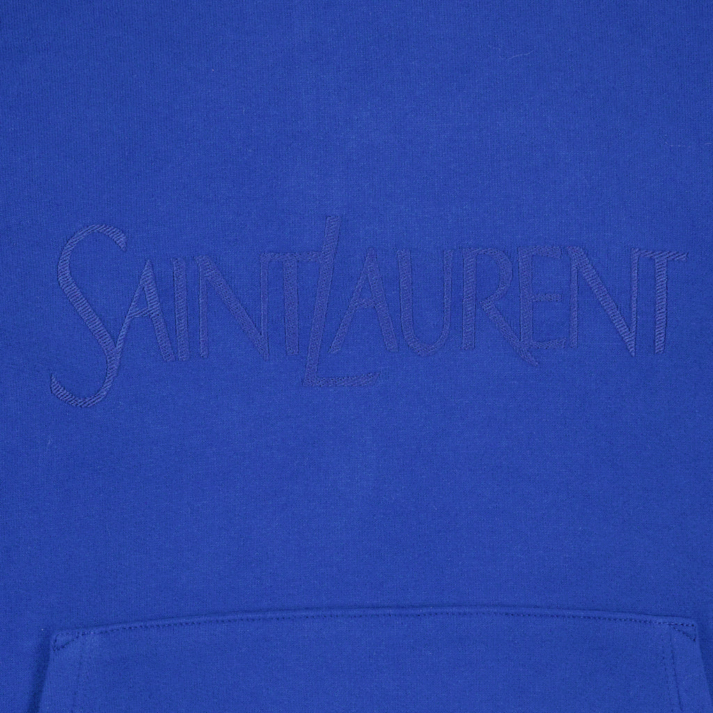 Sweatshirts Sweat à capuche à logo Saint Laurent Bleu foncé Homme