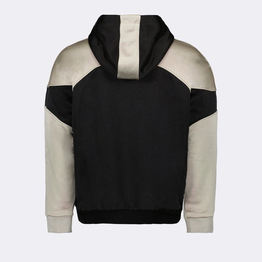 Two-tone zipped sweatshirt