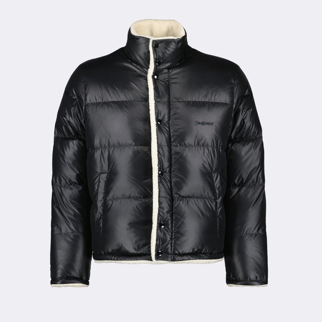 Manteaux Doudoune Shearling Saint Laurent Noir Homme