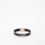 Bijoux Bracelet YSL Saint Laurent Noir Homme
