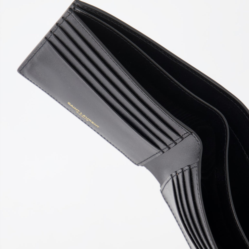 Small leather goods YSL wallet Saint Laurent Black Man