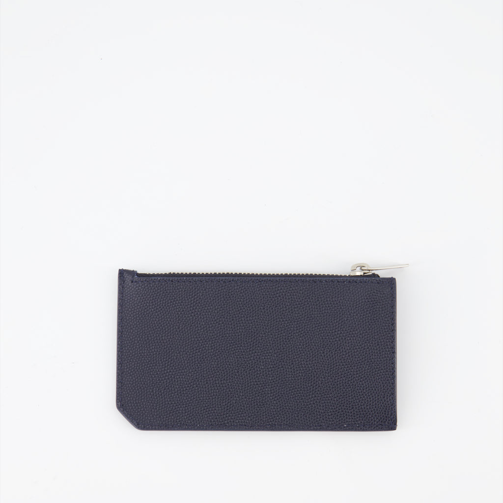 Petite maroquinerie Porte-cartes zippé Saint Laurent Bleu foncé Homme