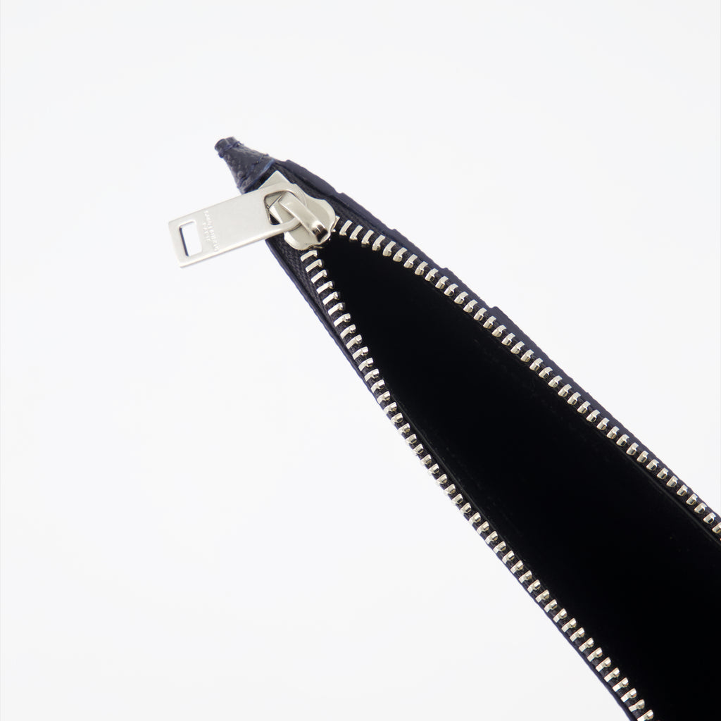 Petite maroquinerie Porte-cartes zippé Saint Laurent Bleu foncé Homme