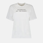 T-shirts T-shirt à slogan Victoria Beckham Blanc Femme