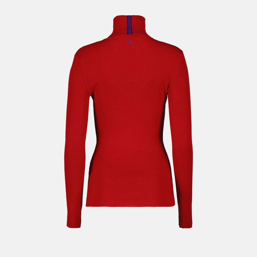 Strickwaren Pull à col roulé en laine Victoria Beckham Rot Femme