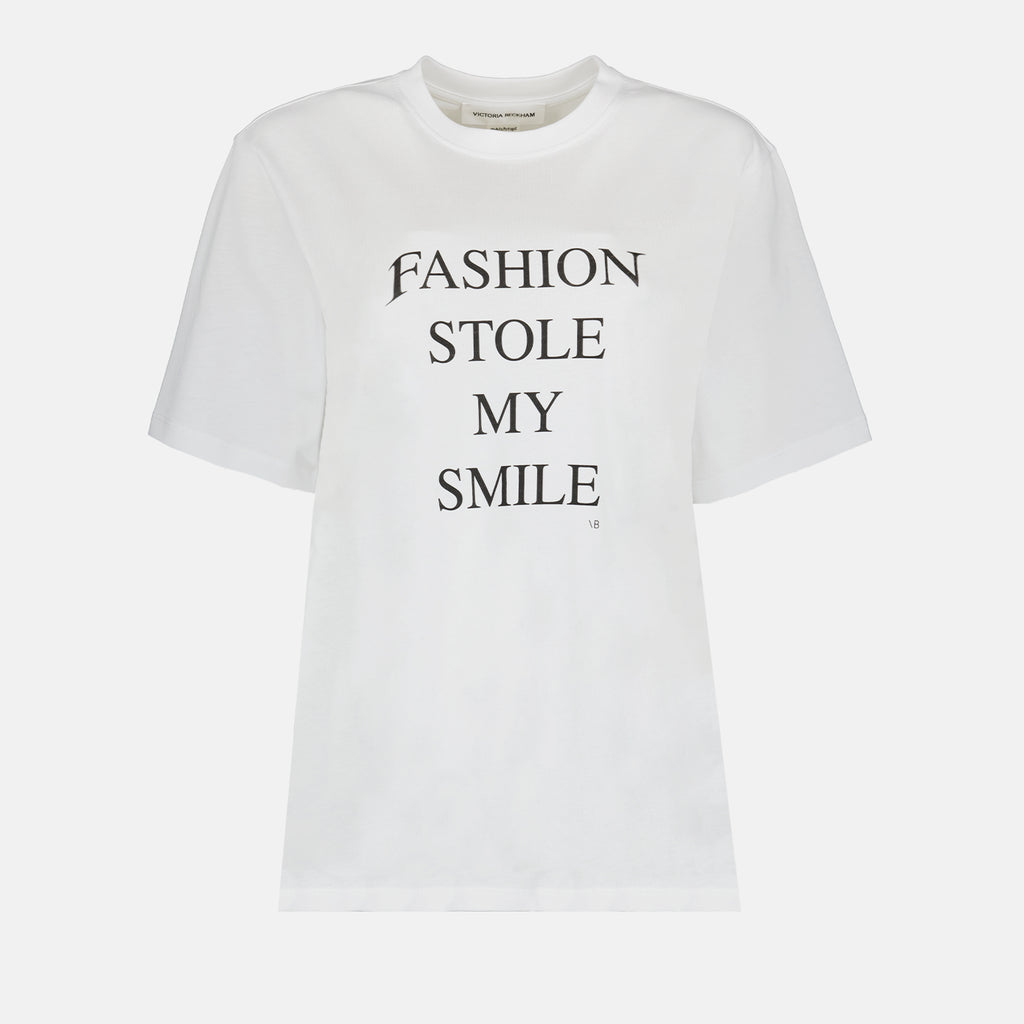Camisetas T-shirt à slogan Victoria Beckham Blanco Femme