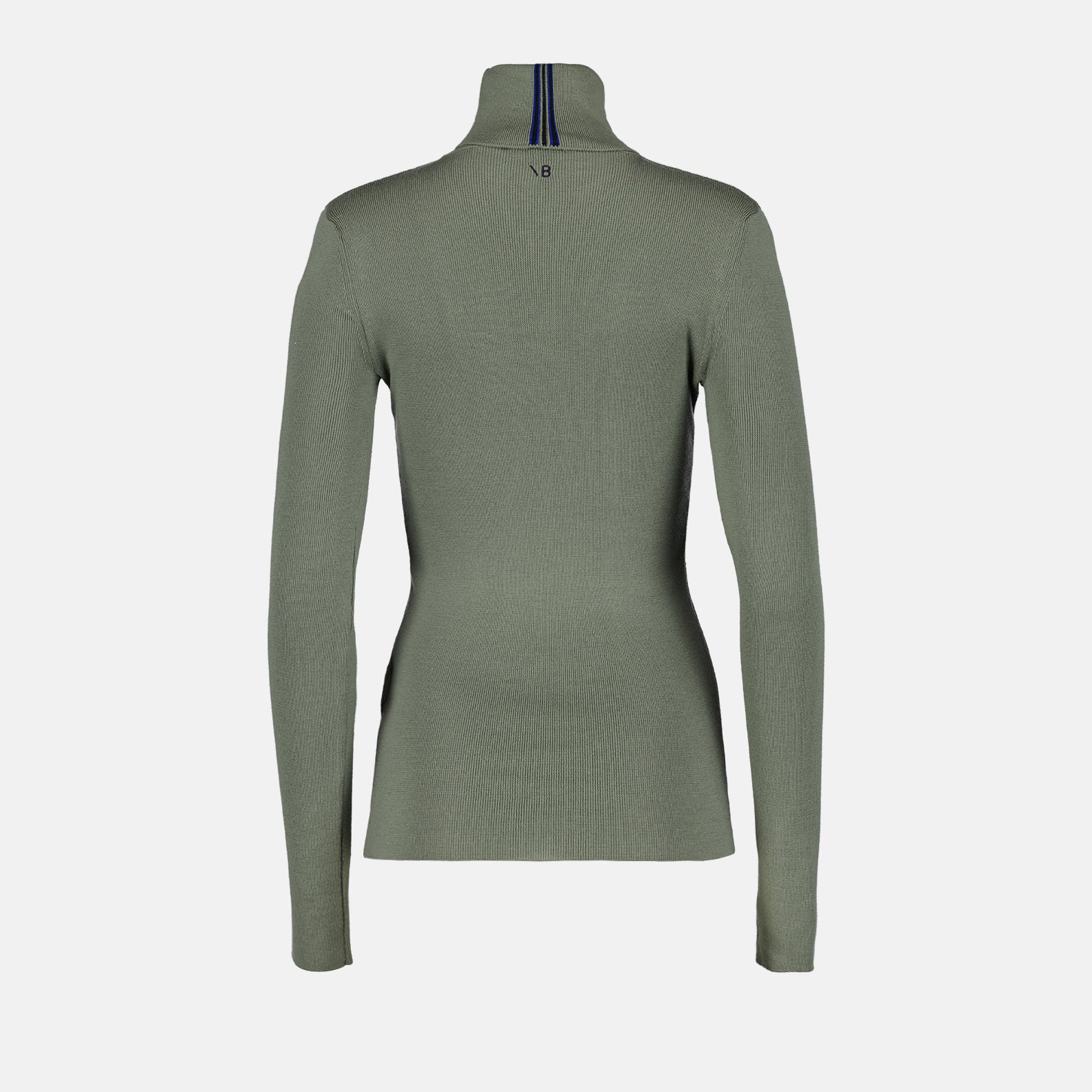 Maille Pull à col roulé en laine Victoria Beckham Vert Femme