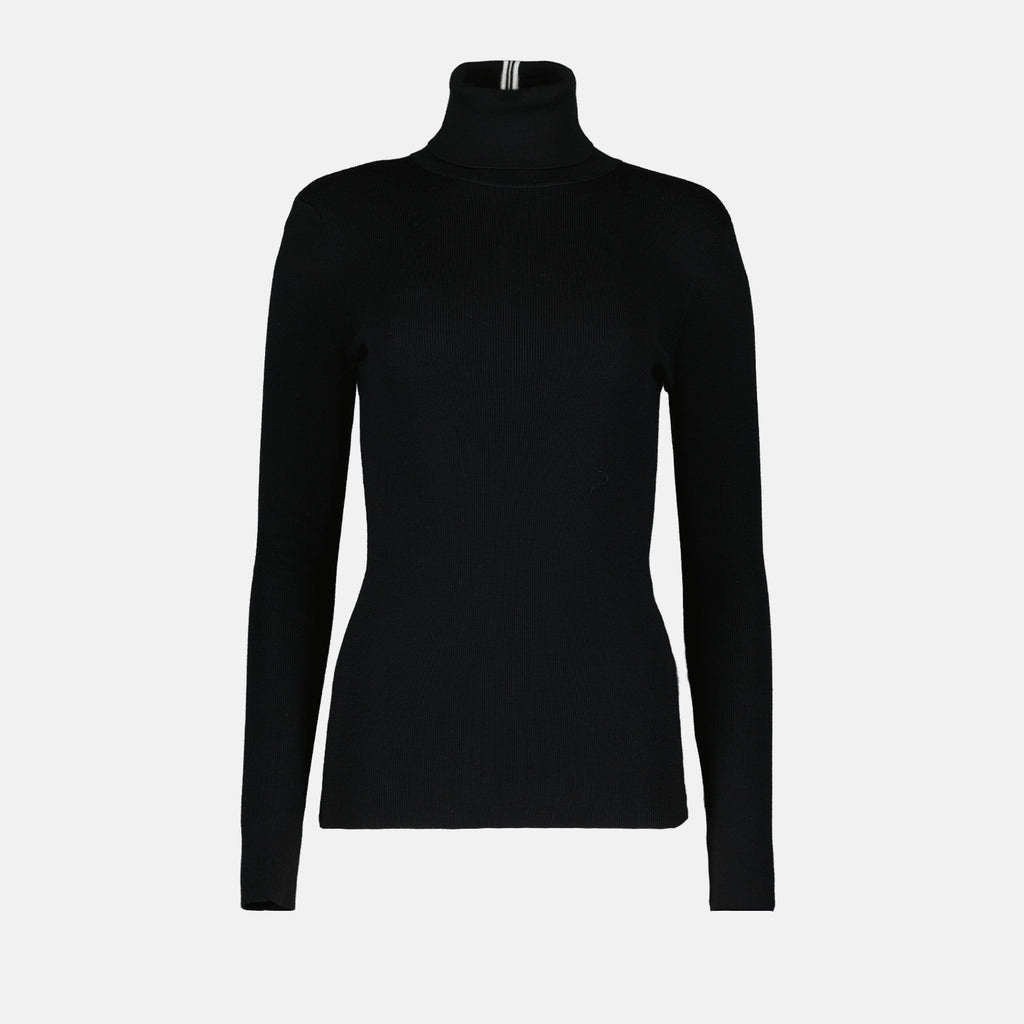 Maille Pull col roulé en laine Victoria Beckham Noir Femme
