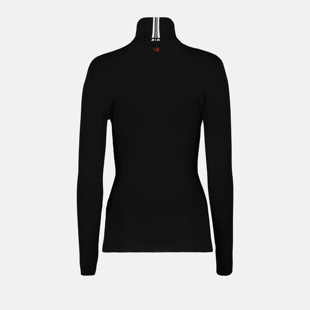 Maille Pull col roulé en laine Victoria Beckham Noir Femme