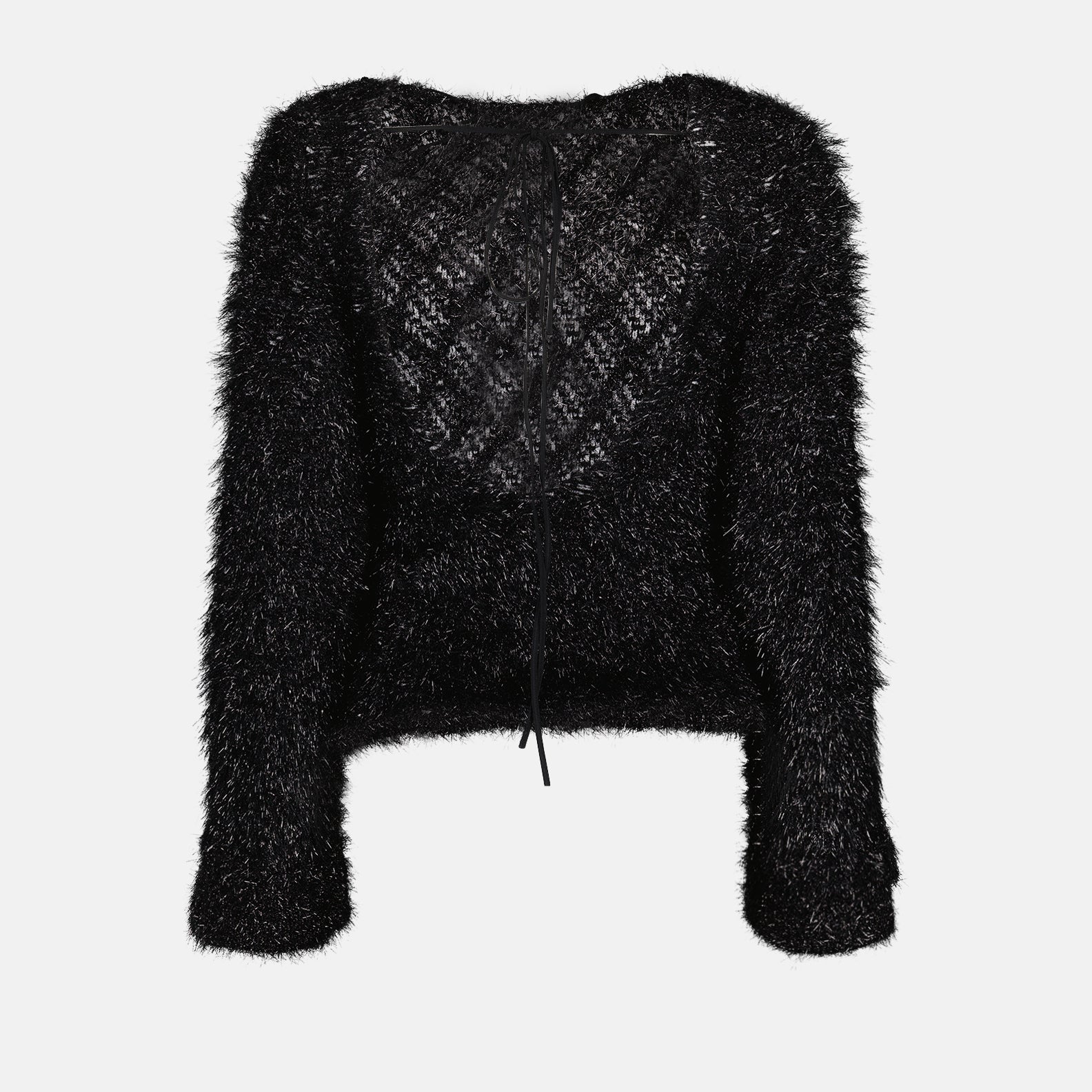 Strickwaren Texturierter Pullover mit offenem Rücken Victoria Beckham Schwarz Femme
