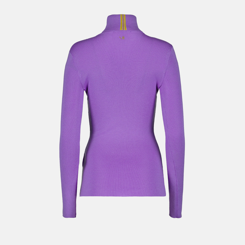 Maille Pull col roulé en laine Victoria Beckham Violet Femme
