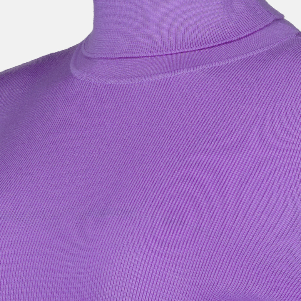 Maille Pull col roulé en laine Victoria Beckham Violet Femme
