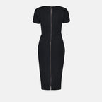 Robes Robe longue zippée Victoria Beckham Noir Femme