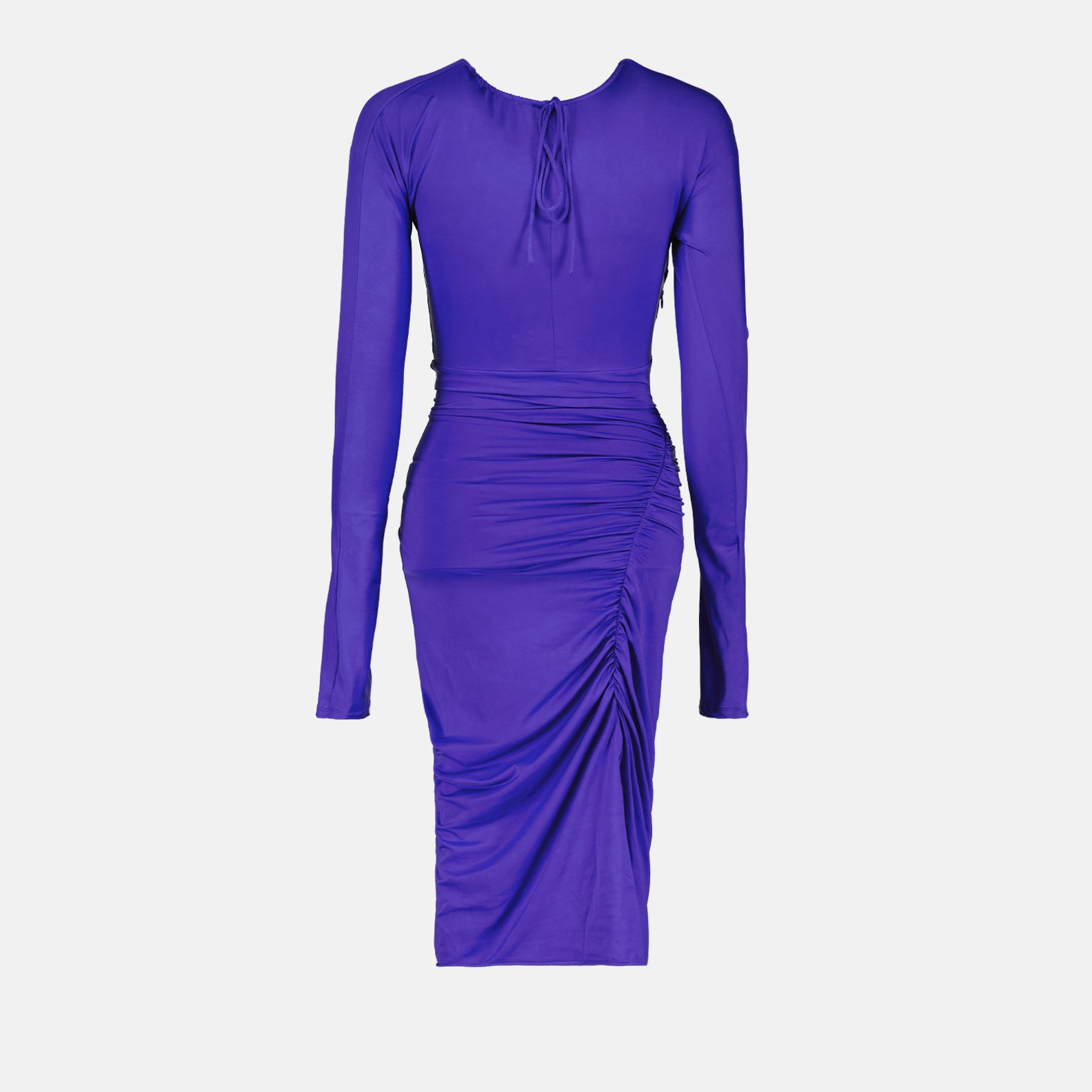 Robes Robe longue rûchée Victoria Beckham Bleu Femme