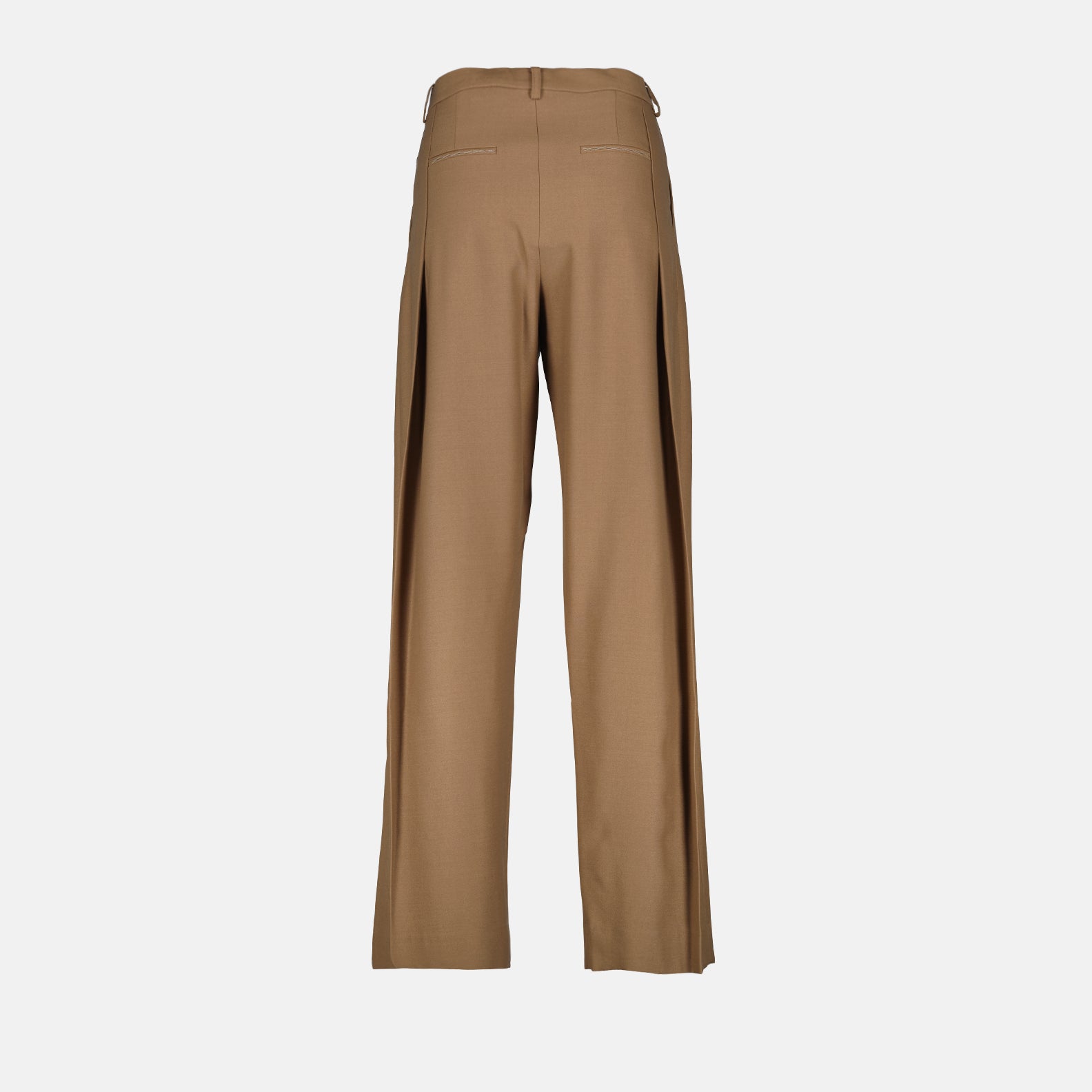 Calças Pantalon à plis Victoria Beckham Bege Femme