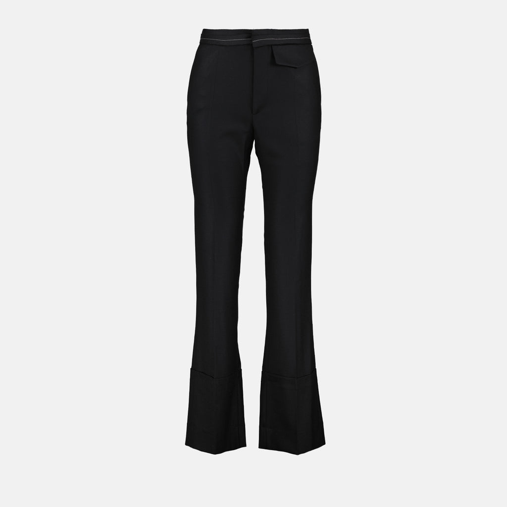 Pantalons Pantalon évasé Victoria Beckham Noir Femme