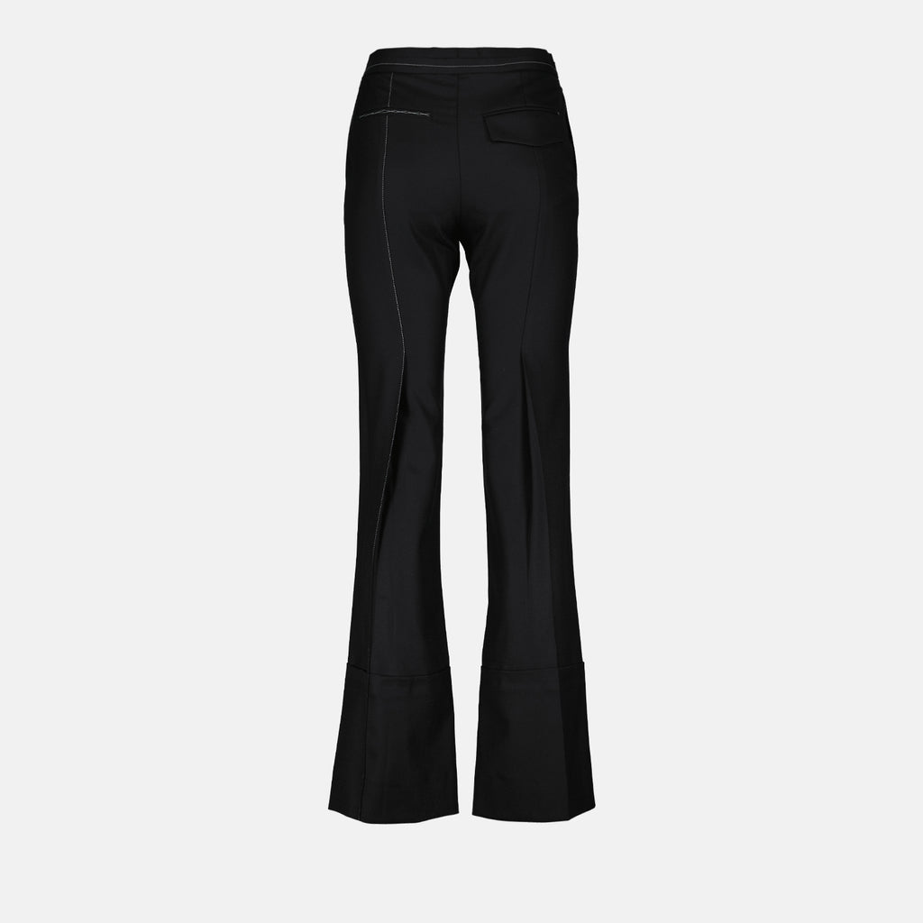 Pantalons Pantalon évasé Victoria Beckham Noir Femme