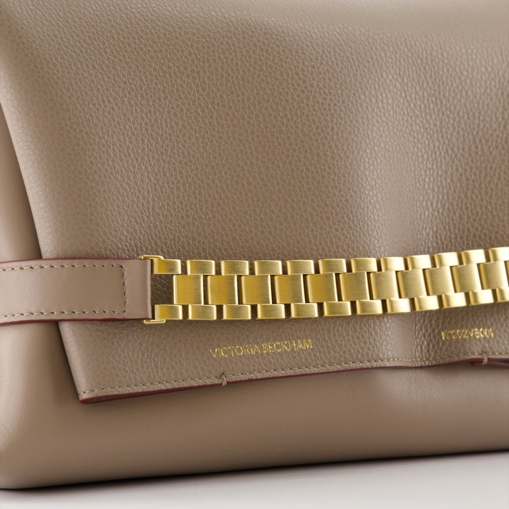 핸드백 및 숄더백 Pochette Jumbo chaîne Victoria Beckham 베이지 Femme