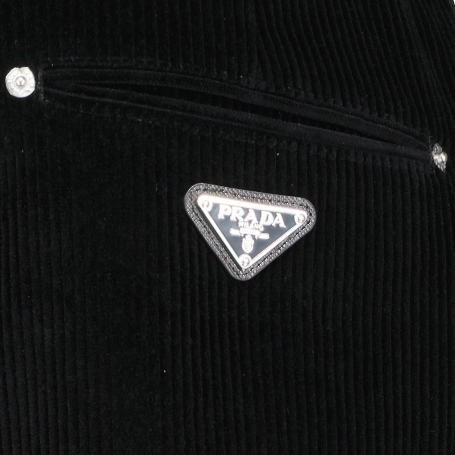 Hosen Pantalon en velours côtelé Prada Schwarz Homme