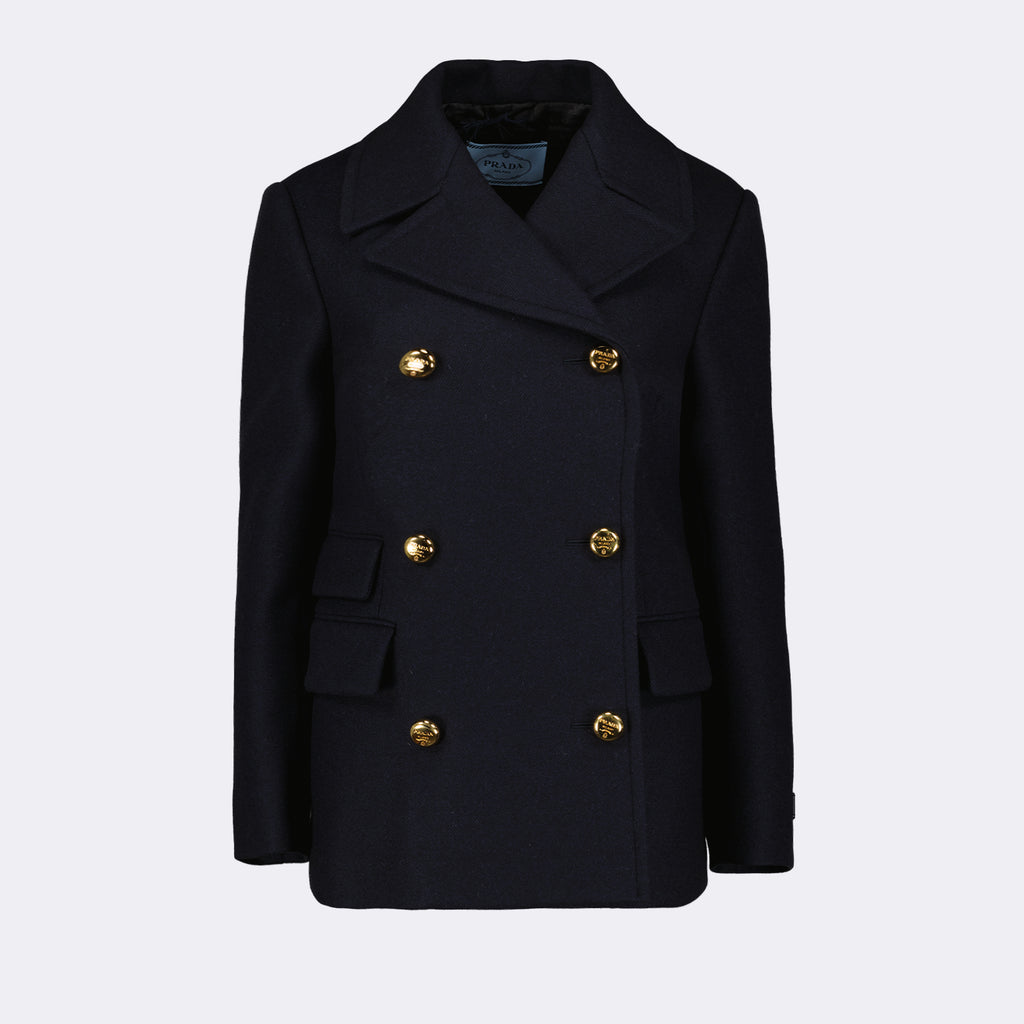 Jackets Wool Peacoat Prada Dark blue Femme