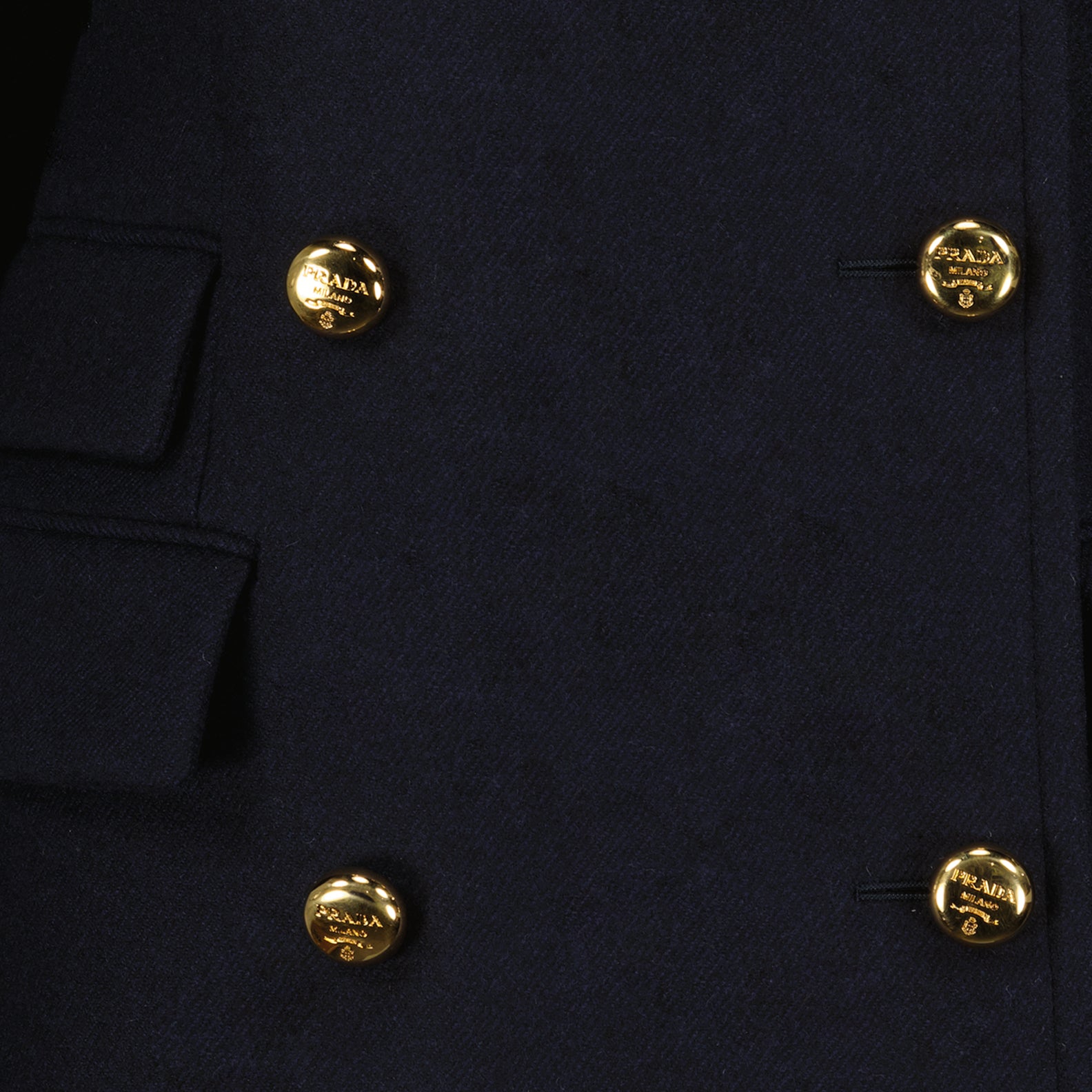 Jackets Wool Peacoat Prada Dark blue Femme