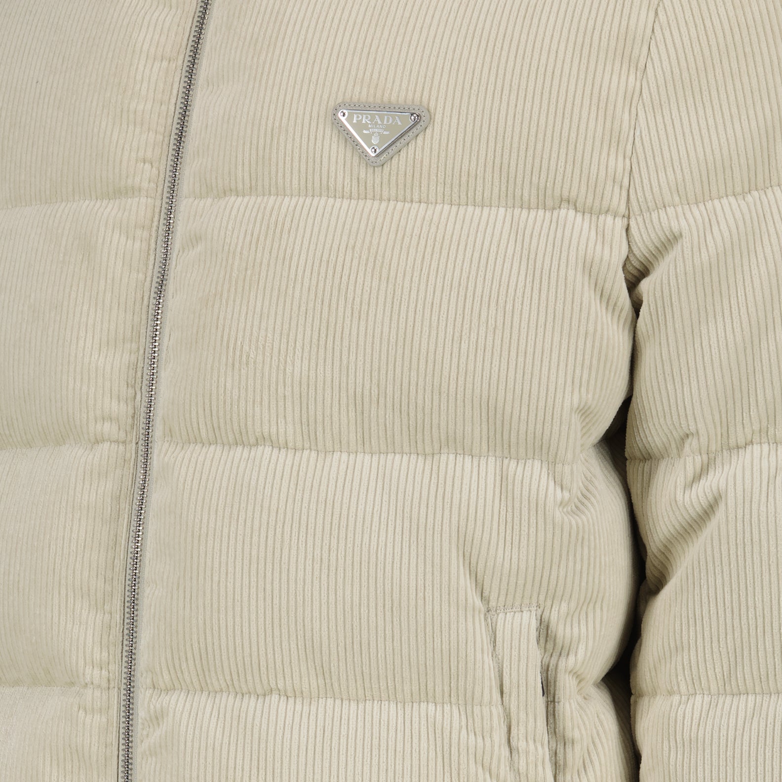 Casacos Doudoune côtelée Prada Bege Homme