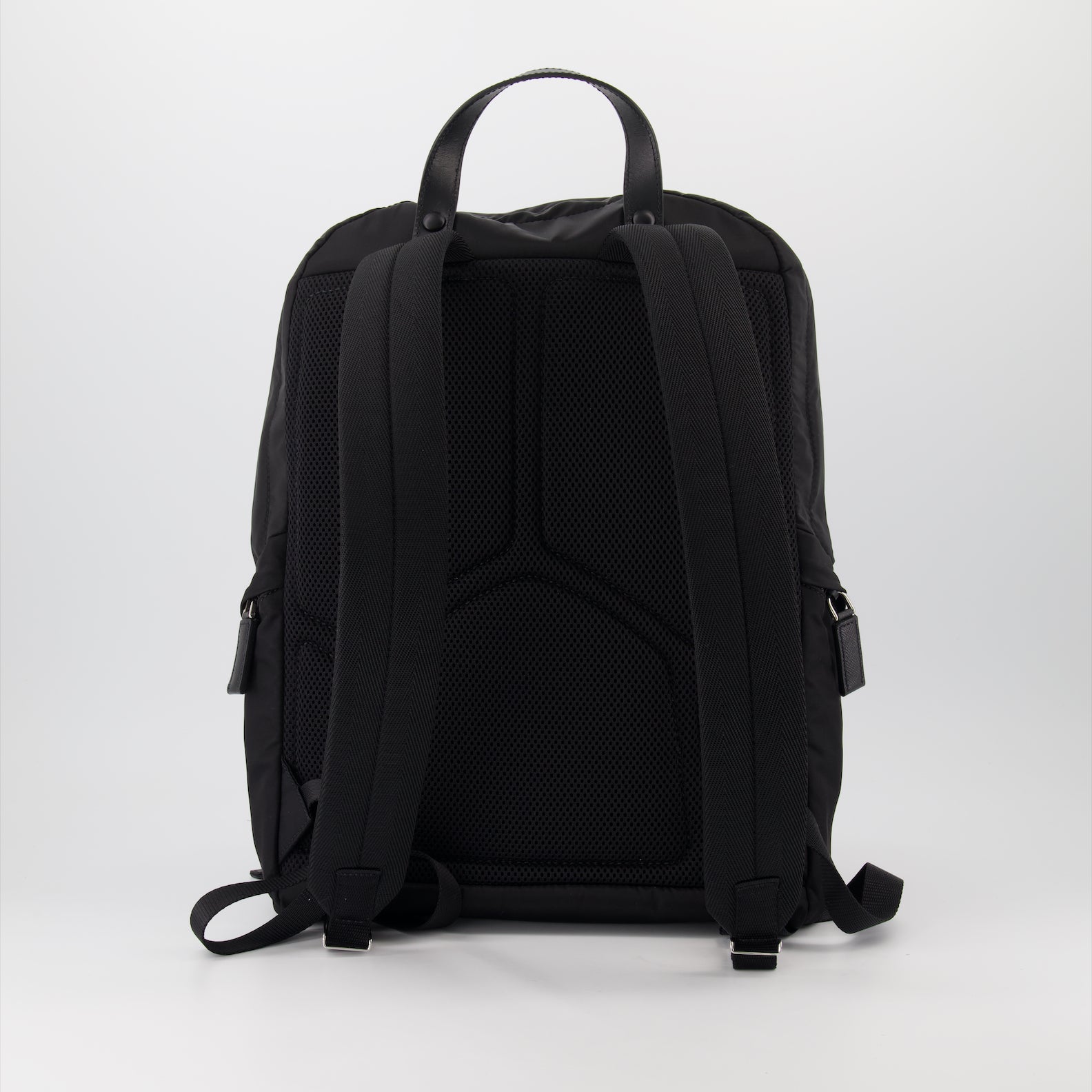 Sacs à dos Sac à dos en Re-Nylon et cuir Prada Noir Homme