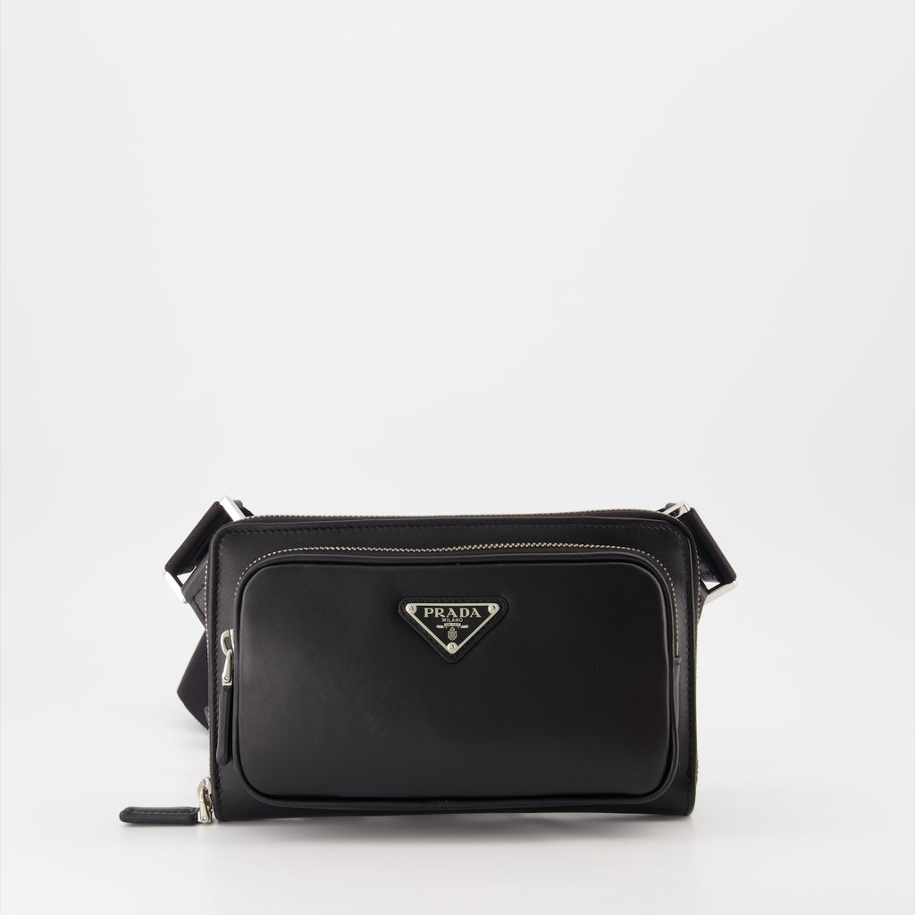 Sacs banane Sac banane en cuir Prada Noir Homme