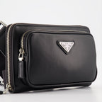 Sacs banane Sac banane en cuir Prada Noir Homme