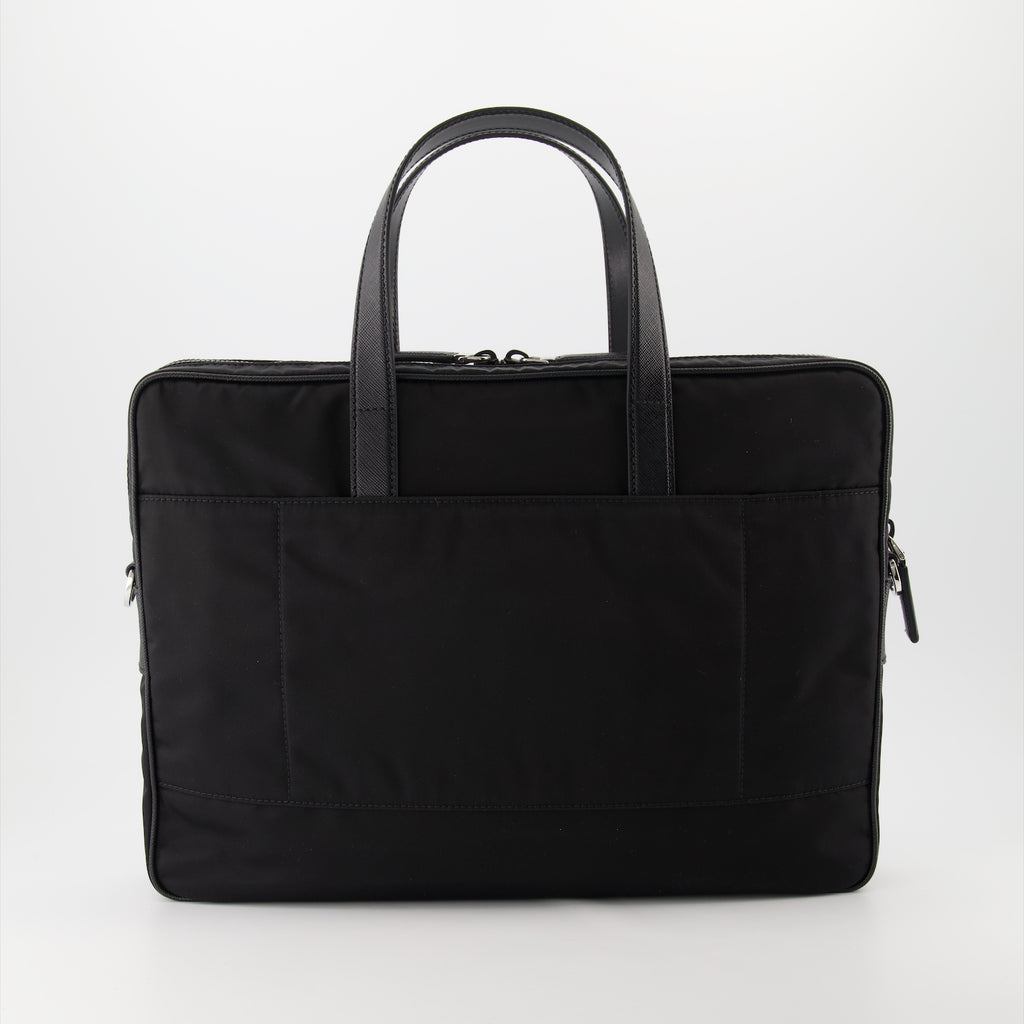 Borse sportive e da viaggio Porte-documents en Re-Nylon Prada Nero Homme