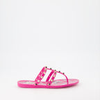 Open shoes Rockstud flip flops Valentino Garavani Pink Women
