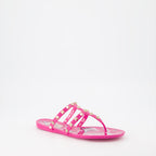 Open shoes Rockstud flip flops Valentino Garavani Pink Women