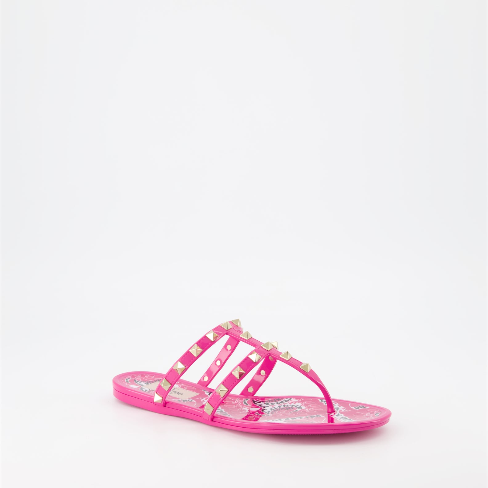 Open shoes Rockstud flip flops Valentino Garavani Pink Women