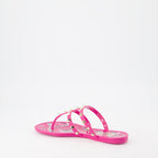 Open shoes Rockstud flip flops Valentino Garavani Pink Women