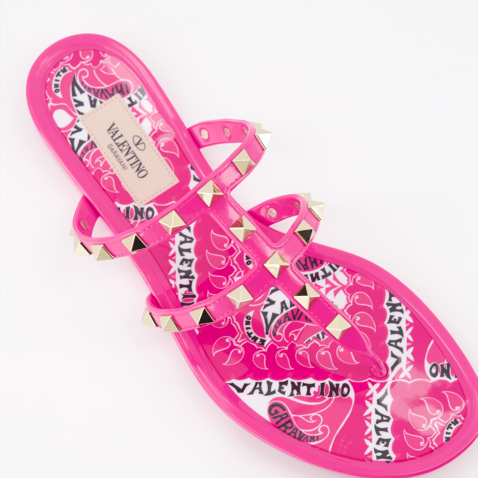 Open shoes Rockstud flip flops Valentino Garavani Pink Women
