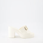 Offene schuhe Mules VLogo Valentino Garavani Weiß Femme