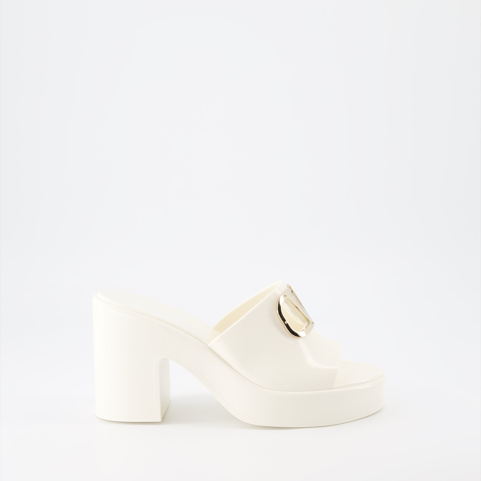 Offene schuhe Mules VLogo Valentino Garavani Weiß Femme