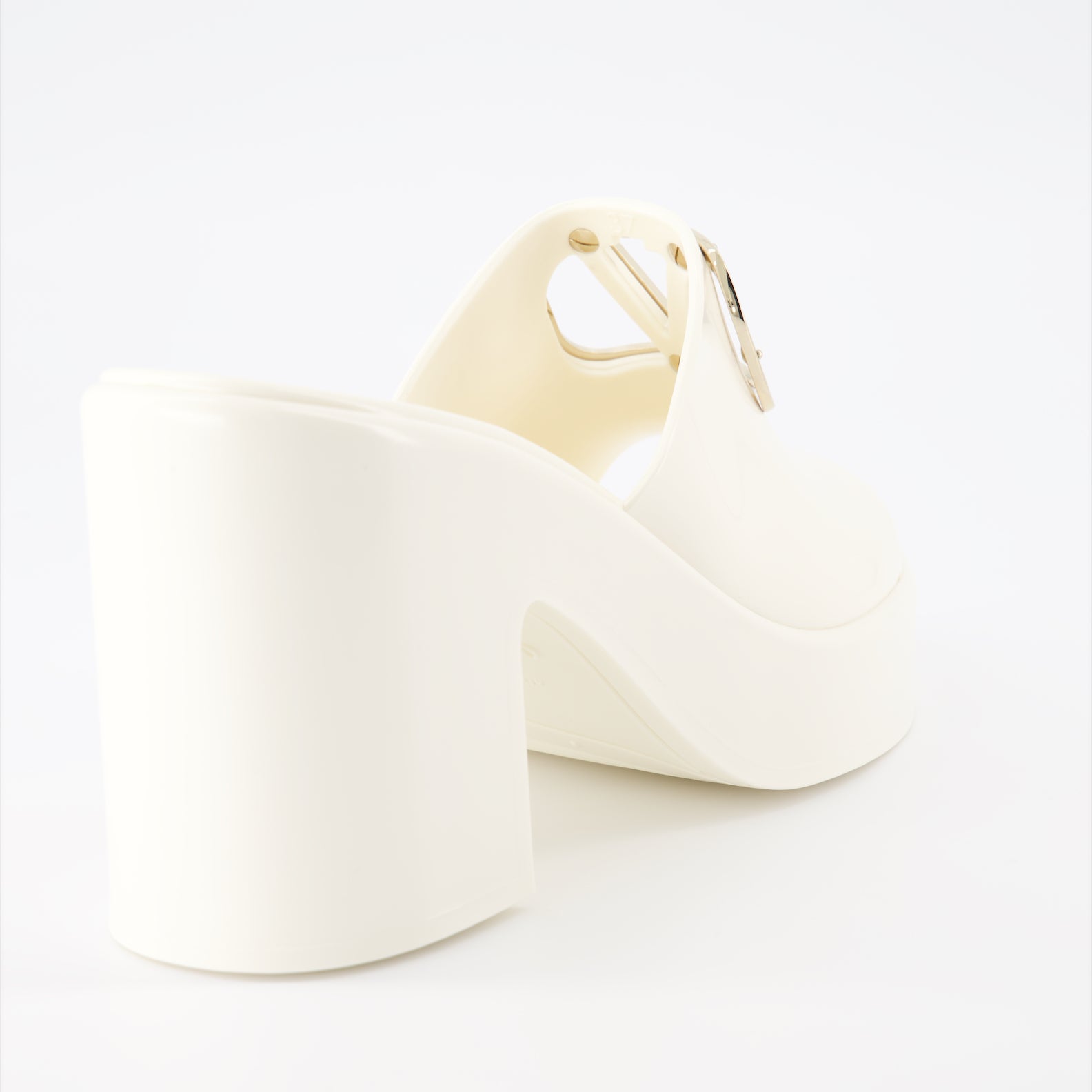 Offene schuhe Mules VLogo Valentino Garavani Weiß Femme