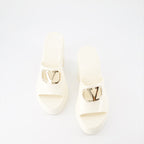 Offene schuhe Mules VLogo Valentino Garavani Weiß Femme