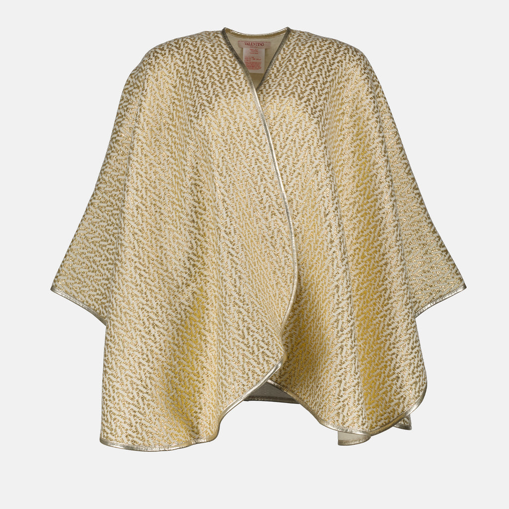 Vestes Poncho Optical Valentino Garavani Doré Femme