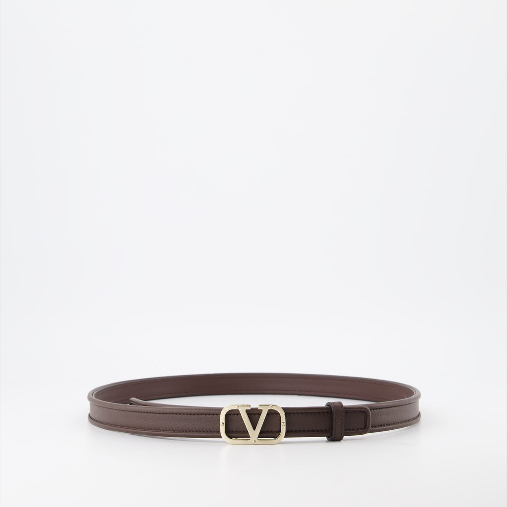 Cintos Ceinture VLogo Valentino Garavani Marrom Femme