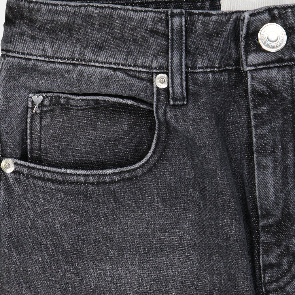 Calças Pantalon jean évasé Ami PARIS Preto Femme