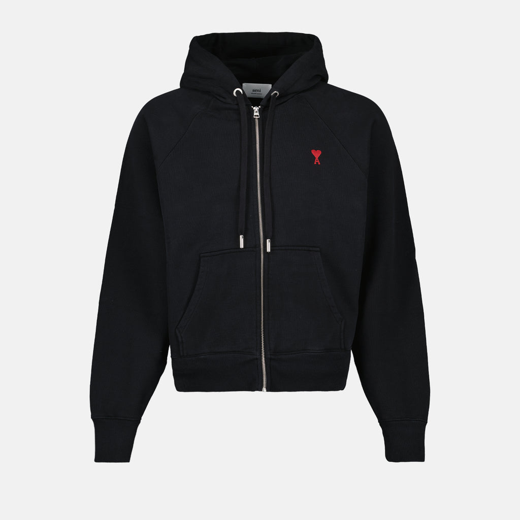 Sweatshirts Ami de Coeur Zip-Up Sweatshirt Ami PARIS Black Unisex